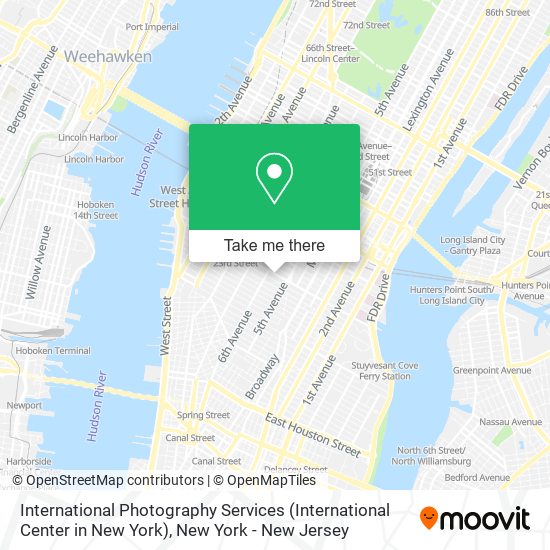 Mapa de International Photography Services (International Center in New York)