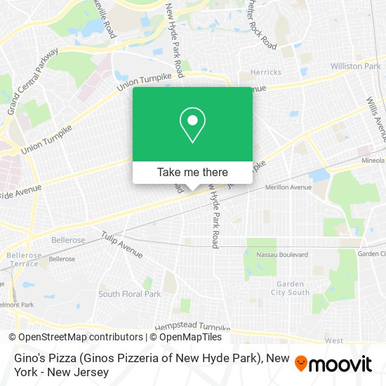Gino's Pizza (Ginos Pizzeria of New Hyde Park) map