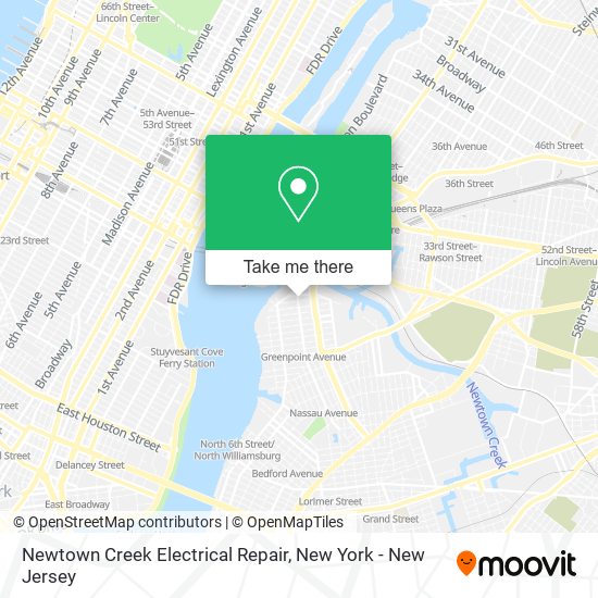 Newtown Creek Electrical Repair map