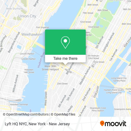 Lyft HQ NYC map