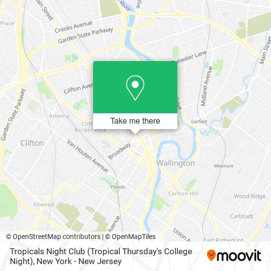 Mapa de Tropicals Night Club (Tropical Thursday's College Night)