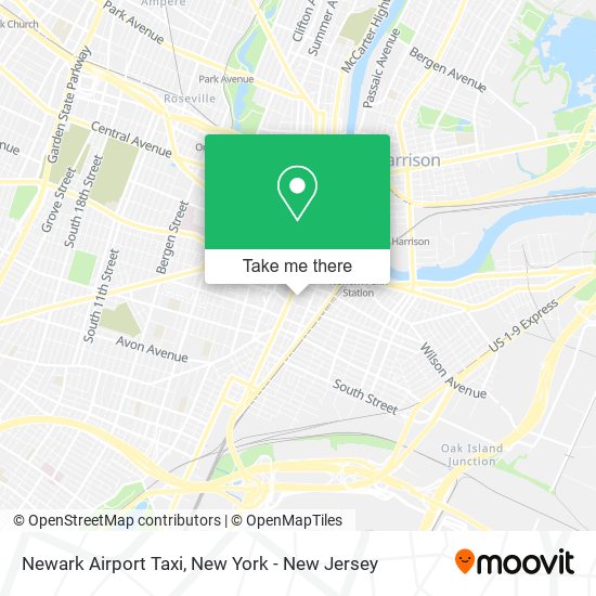 Mapa de Newark Airport Taxi