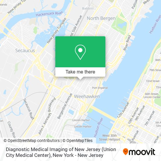 Diagnostic Medical Imaging of New Jersey (Union City Medical Center) map