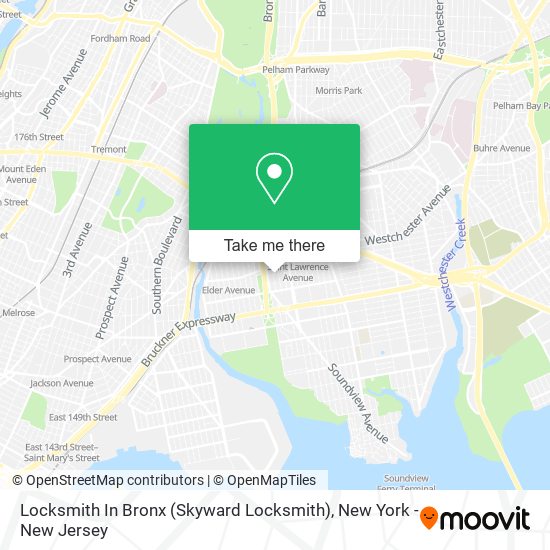 Mapa de Locksmith In Bronx (Skyward Locksmith)