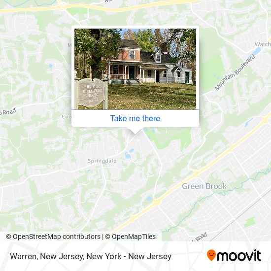 Mapa de Warren, New Jersey