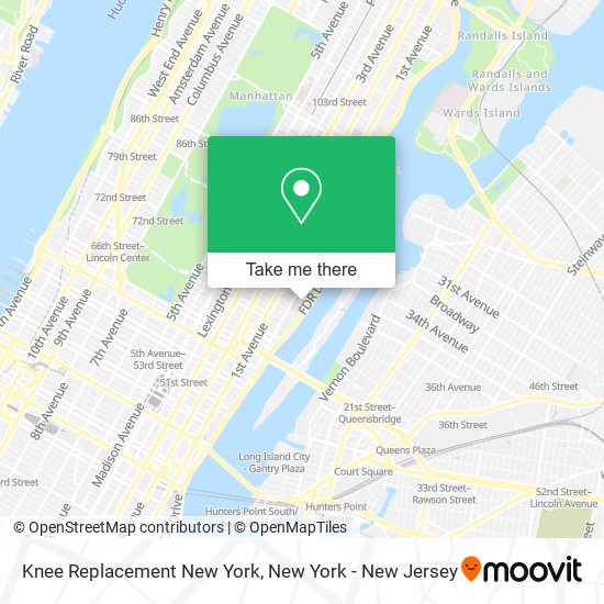 Mapa de Knee Replacement New York