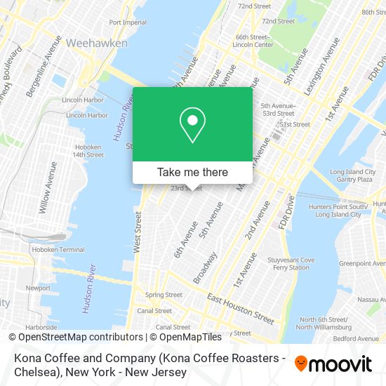 Mapa de Kona Coffee and Company (Kona Coffee Roasters - Chelsea)