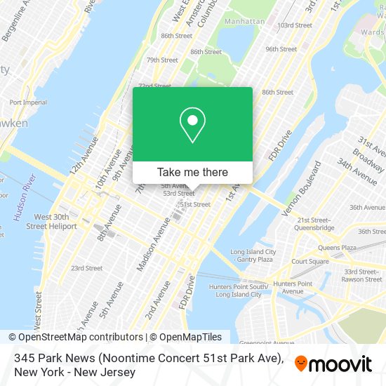 Mapa de 345 Park News (Noontime Concert 51st Park Ave)