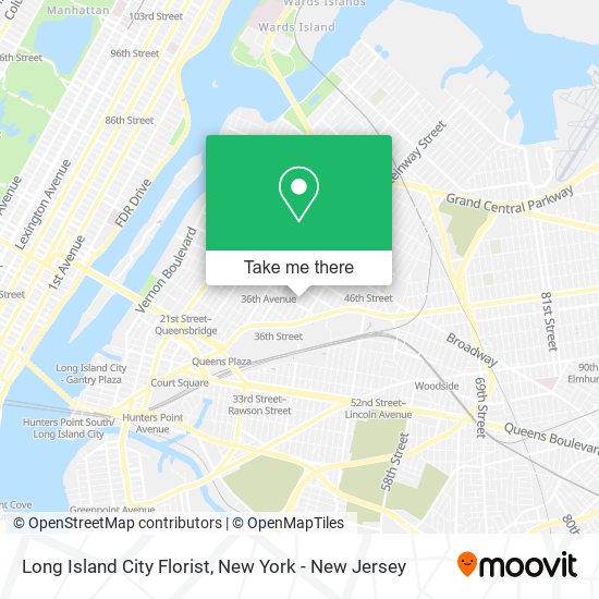 Mapa de Long Island City Florist