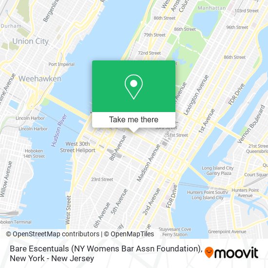 Mapa de Bare Escentuals (NY Womens Bar Assn Foundation)
