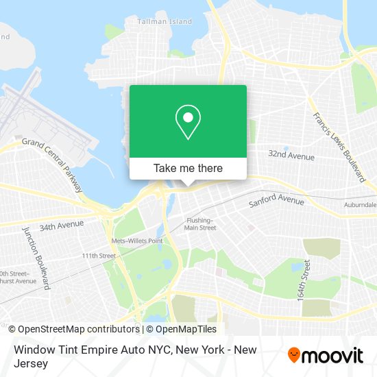 Window Tint Empire Auto NYC map