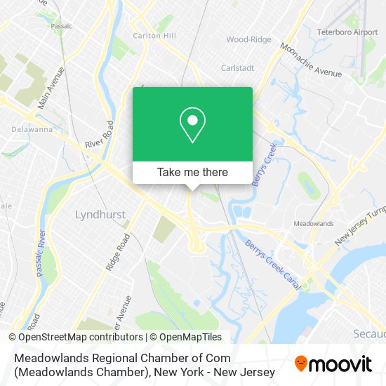 Meadowlands Regional Chamber of Com (Meadowlands Chamber) map