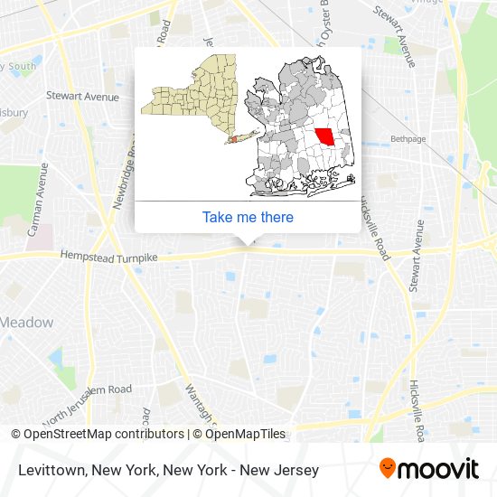 Mapa de Levittown, New York