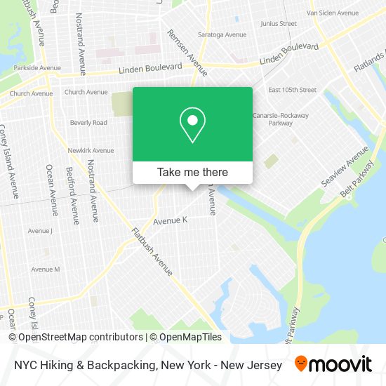 NYC Hiking & Backpacking map