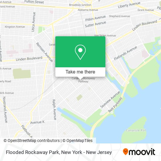 Flooded Rockaway Park map