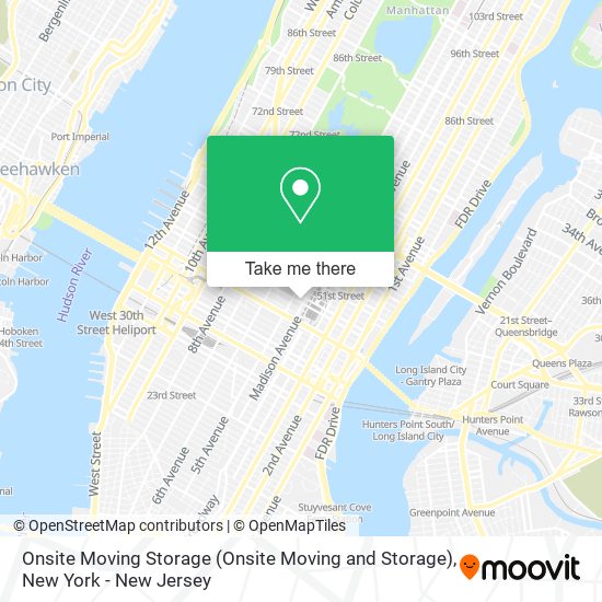 Onsite Moving Storage map