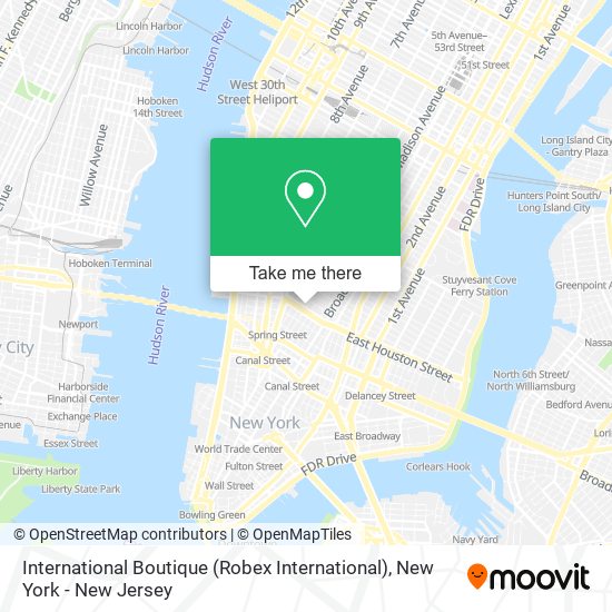 Mapa de International Boutique (Robex International)