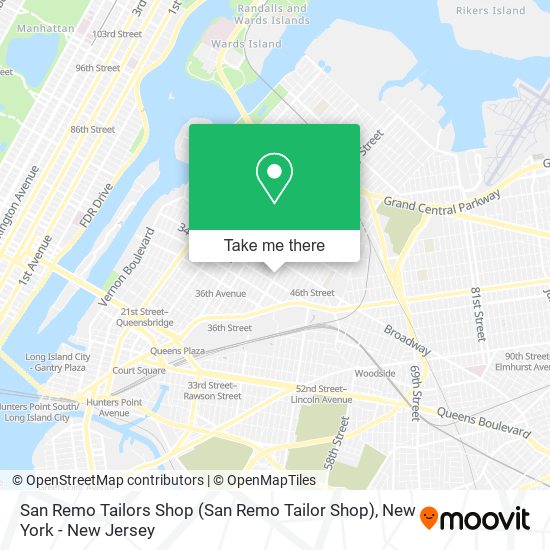 Mapa de San Remo Tailors Shop