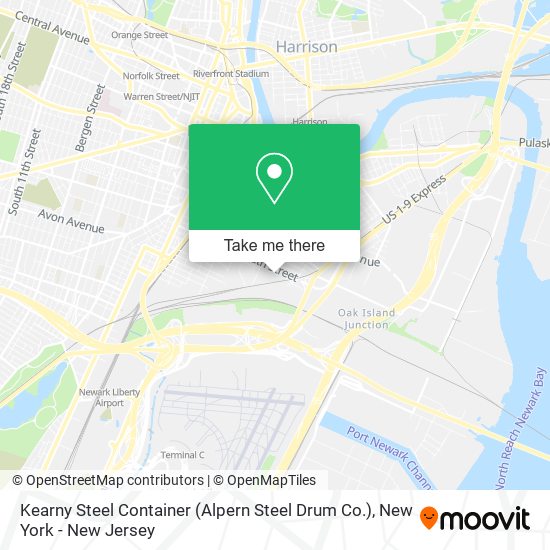 Kearny Steel Container (Alpern Steel Drum Co.) map