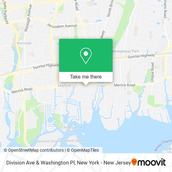Division Ave & Washington Pl map