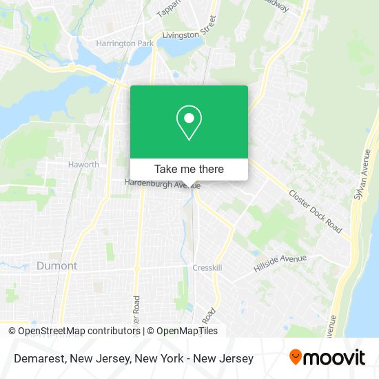 Demarest, New Jersey map