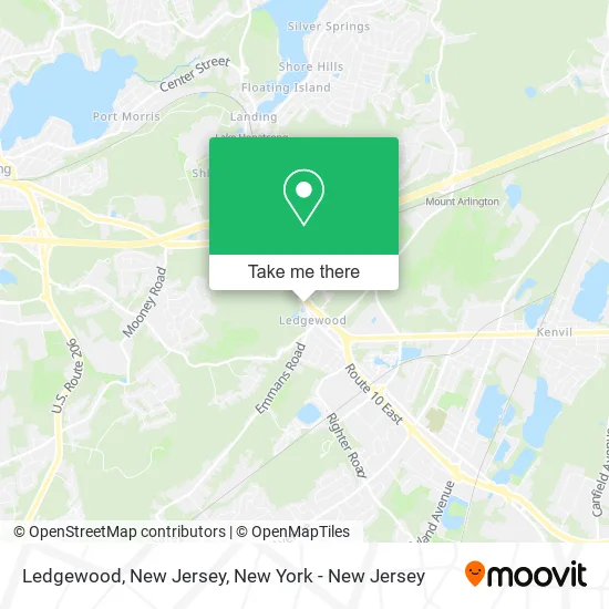 Ledgewood, New Jersey map