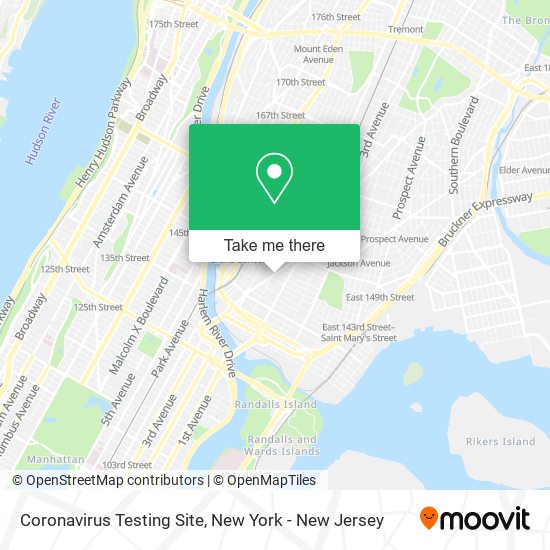 Coronavirus Testing Site map