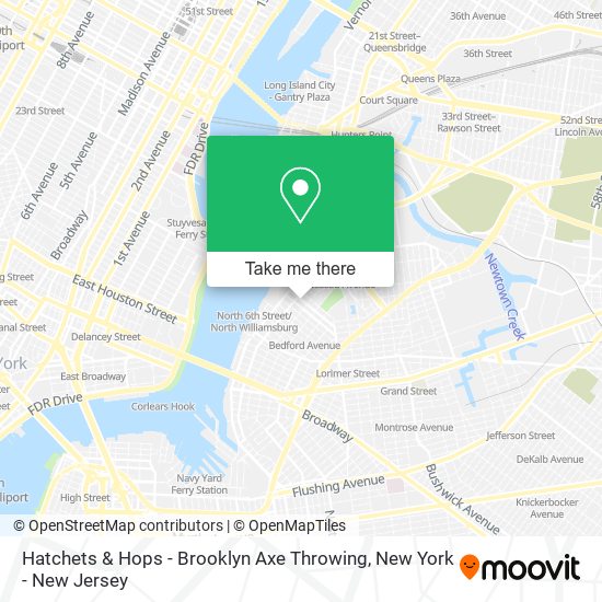 Mapa de Hatchets & Hops - Brooklyn Axe Throwing