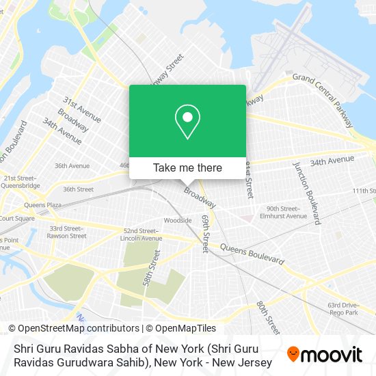 Mapa de Shri Guru Ravidas Sabha of New York (Shri Guru Ravidas Gurudwara Sahib)