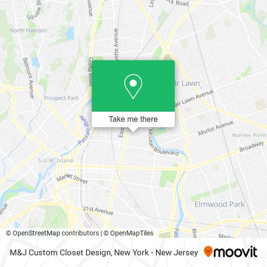 Mapa de M&J Custom Closet Design