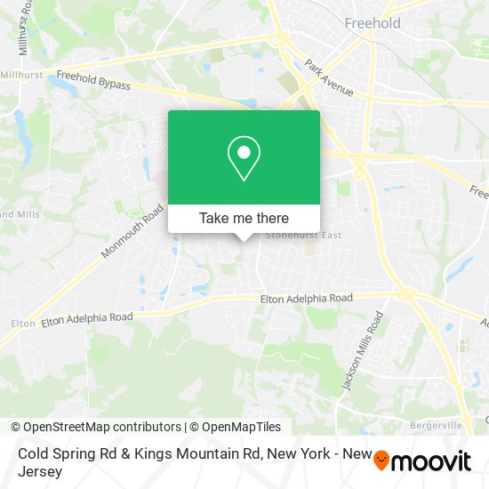 Cold Spring Rd & Kings Mountain Rd map