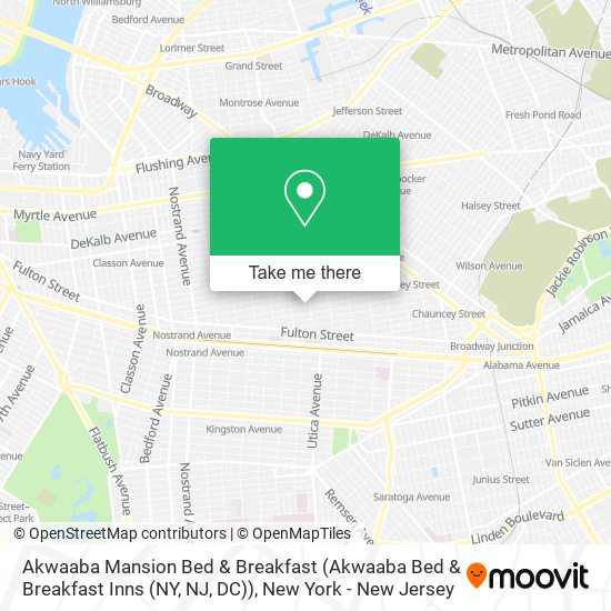 Mapa de Akwaaba Mansion Bed & Breakfast (Akwaaba Bed & Breakfast Inns (NY, NJ, DC))