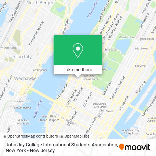 John Jay College International Students Association map