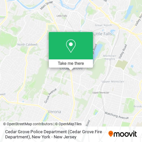 Cedar Grove Police Department map
