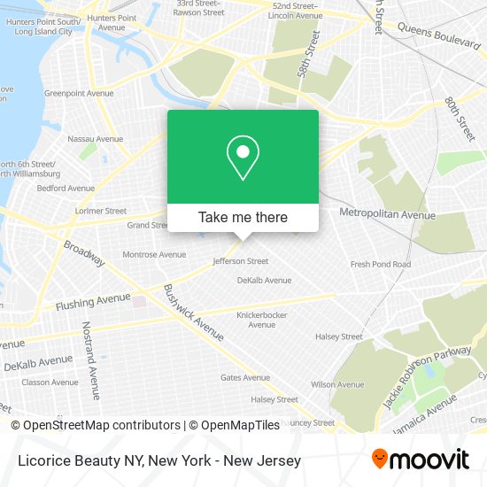 Mapa de Licorice Beauty NY