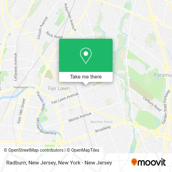 Radburn, New Jersey map