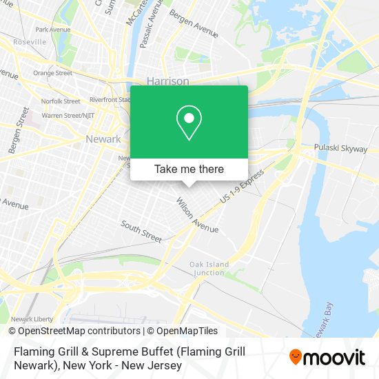 Mapa de Flaming Grill & Supreme Buffet (Flaming Grill Newark)