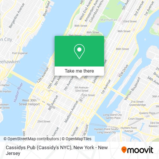 Mapa de Cassidys Pub (Cassidy's NYC)