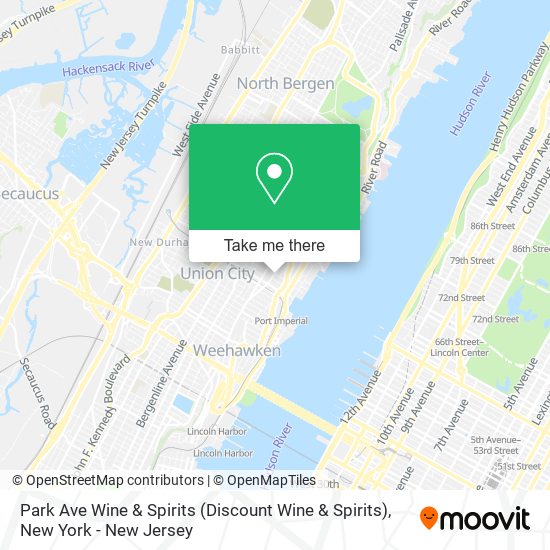 Park Ave Wine & Spirits (Discount Wine & Spirits) map