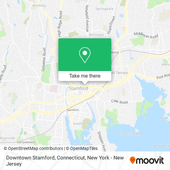 Mapa de Downtown Stamford, Connecticut