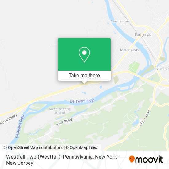 Mapa de Westfall Twp (Westfall), Pennsylvania