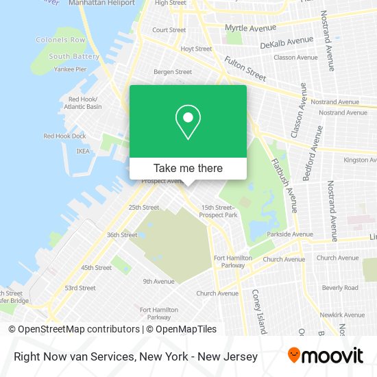 Mapa de Right Now van Services