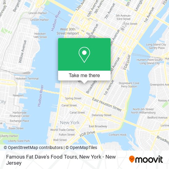 Famous Fat Dave's Food Tours map