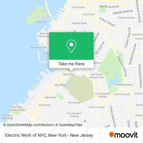 Mapa de Electric Work of NYC