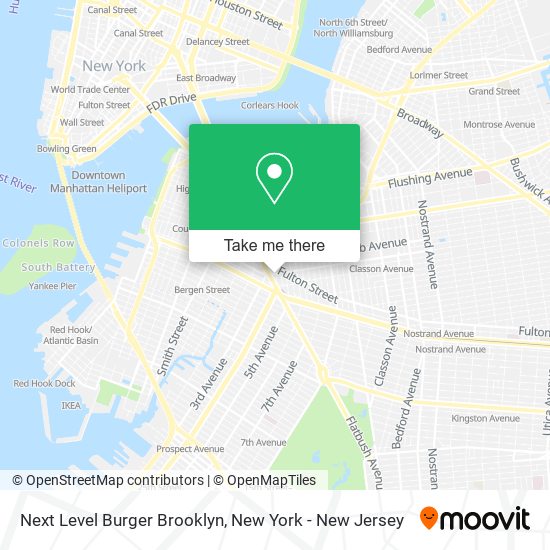 Mapa de Next Level Burger Brooklyn