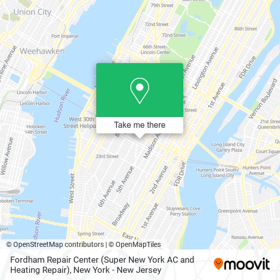 Mapa de Fordham Repair Center (Super New York AC and Heating Repair)