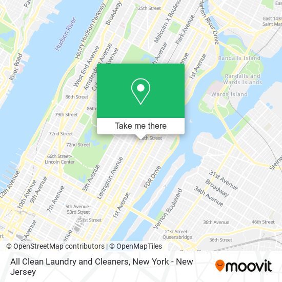 All Clean Laundry and Cleaners map