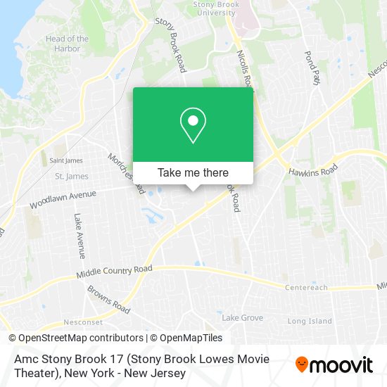 Amc Stony Brook 17 (Stony Brook Lowes Movie Theater) map