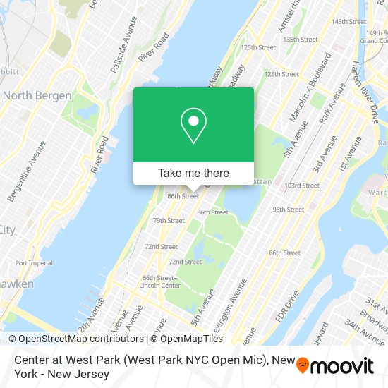 Mapa de Center at West Park (West Park NYC Open Mic)