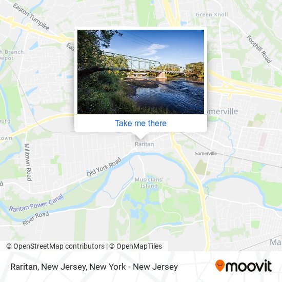 Mapa de Raritan, New Jersey